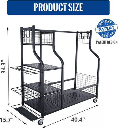 Premium Golf Bag and Equipment Storage Stand