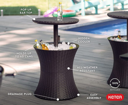 Outdoor Patio Cool Bar with Beer and Wine Cooler